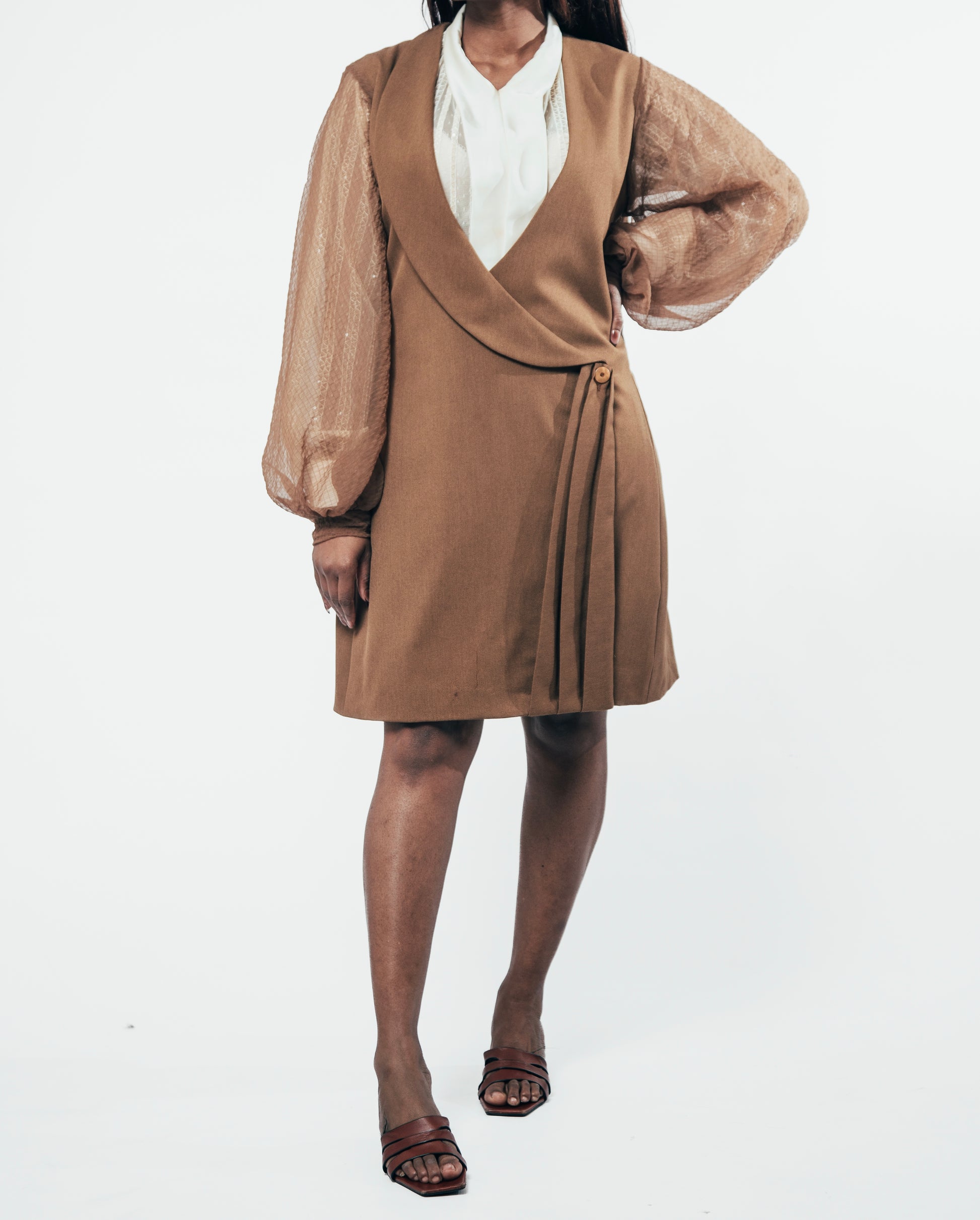 The Tailored Brown Collar Tunic