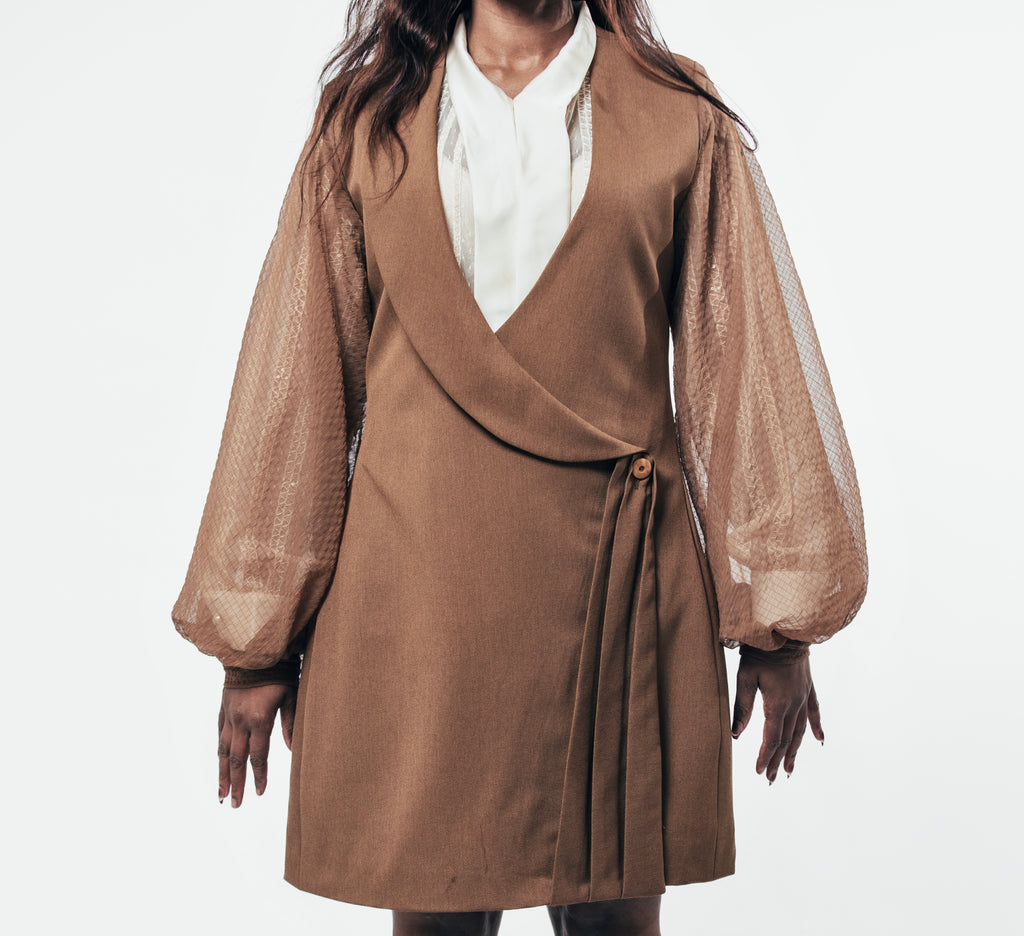 The Tailored Brown Collar Tunic